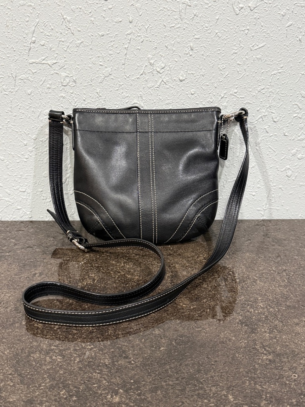 Coach Black Leather Small Soho Crossbody Bag